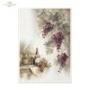 Papier decoupage morwowy FPA3023, Seria Toskania - Martwa natura, wino, winogrona, rustykalny styl, tryptyk